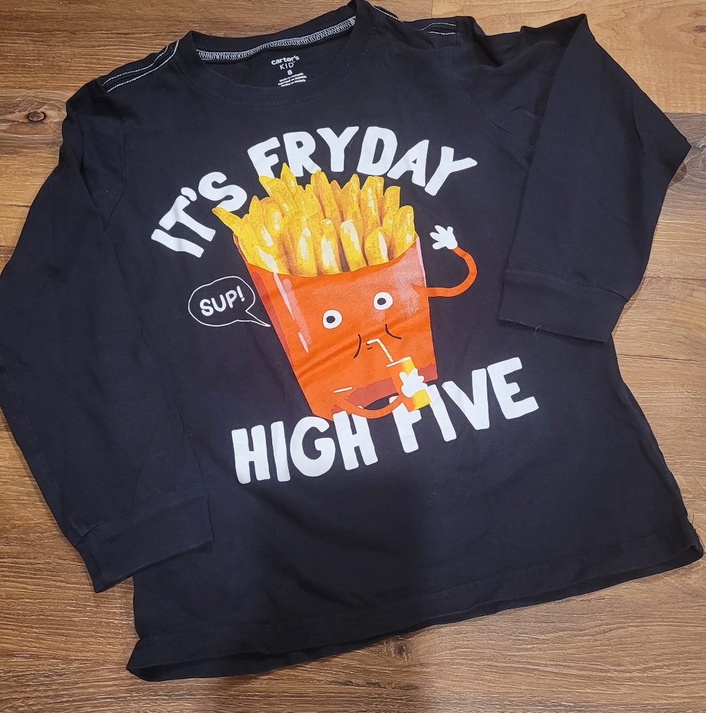Kids Black Graphic Tee - High Five Design